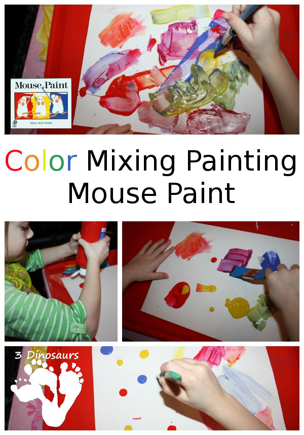 Color Mixing Painting - Mouse Paint - 3Dinosaurs.com