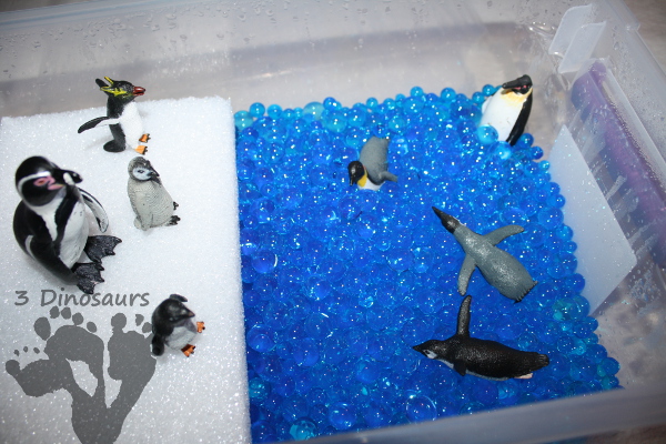 Penguin Water Bead Sensory Bin - 3Dinosaurs.com