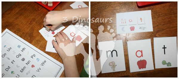 Using BOB Books Printables: Making Words - 3Dinosaurs.com