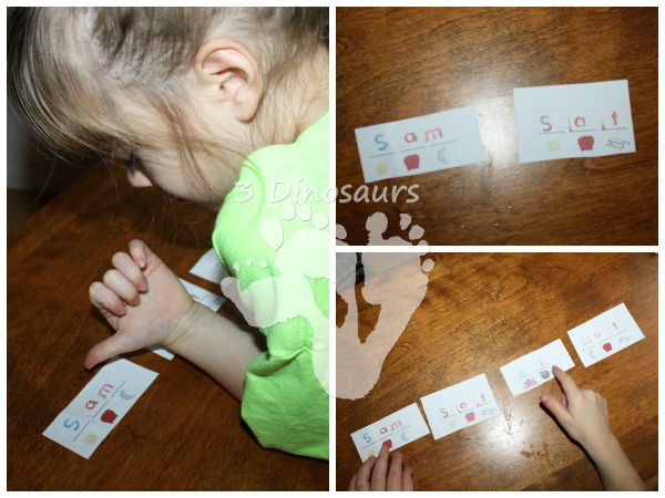 Using BOB Books Printables: Making Words - 3Dinosaurs.com