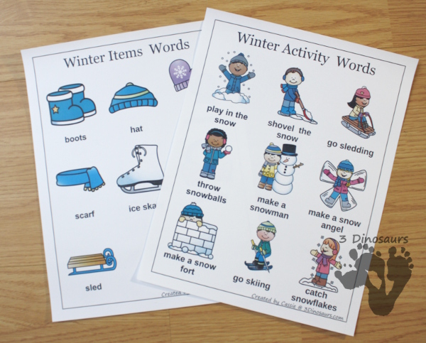 Fun Easy Reader Books With Winter Themes - 6 different books with reading strips, writing and word charts to use with the easy reader books $ - 3Dinosaurs.com