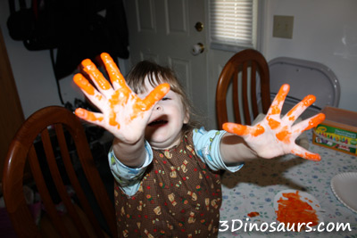 Finger Paint Pumpkins