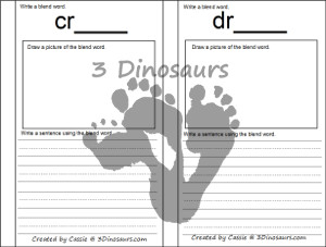 Blends Writing Pritnables - 3Dinosaurs.com