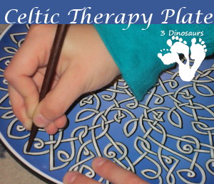 Celtic Therapy Plates - 3 Dinosaurs