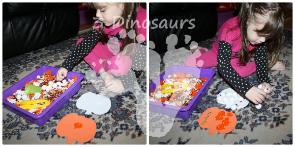 Orange & White Halloween Sensory Bin - 3Dinosaurs.com