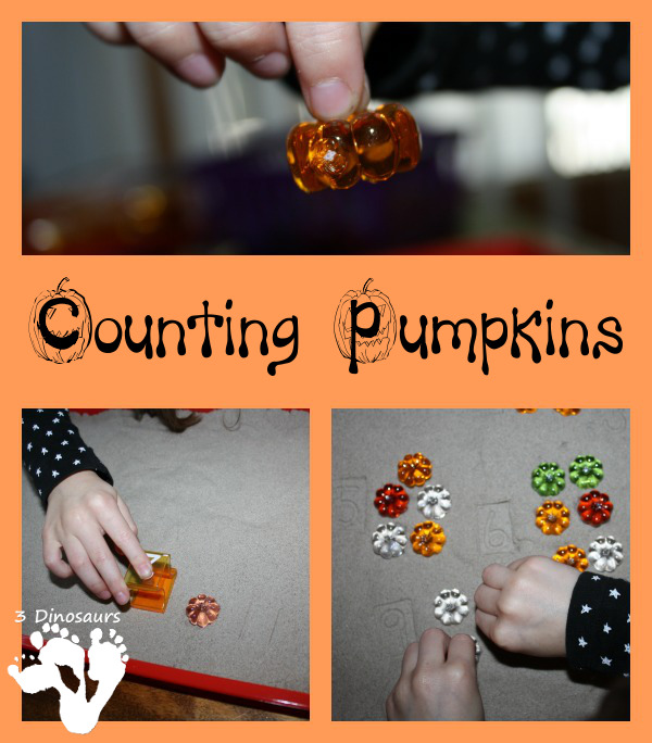 Pumpkin Counting In Sand - 3Dinosaurs.com