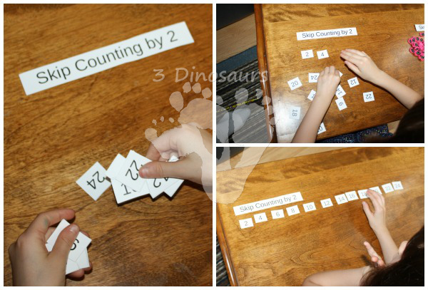 Free Skip Counting Tiles - 3Dinosaurs.com