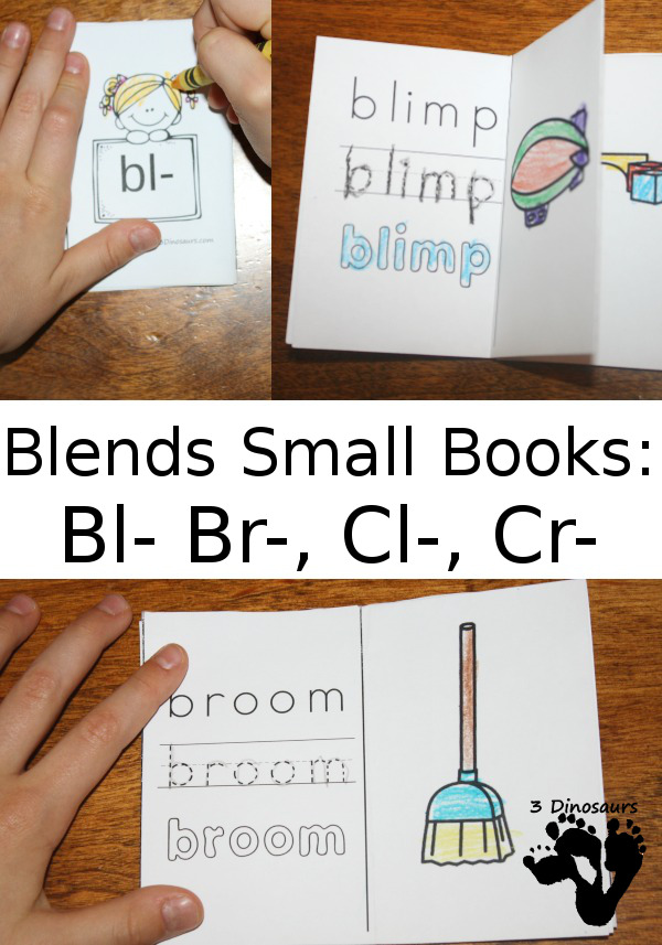 Free Blends Small Books: Bl-, Br-, Cl-, Cr-  - 3Dinosaurs.com