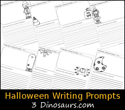 Free Halloween Writing Prompts - 3Dinosaurs.com