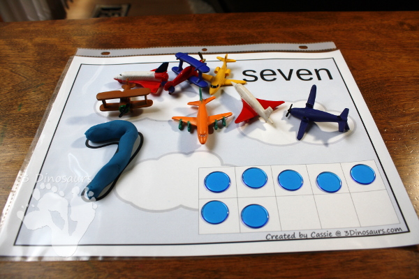 Free Flying Fun Air Vehicle Themed Counting Mats - 1 to 10 numbered mats - 3Dinosaurs.com