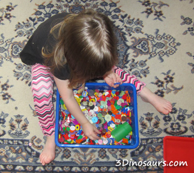 Button Sensory Bin