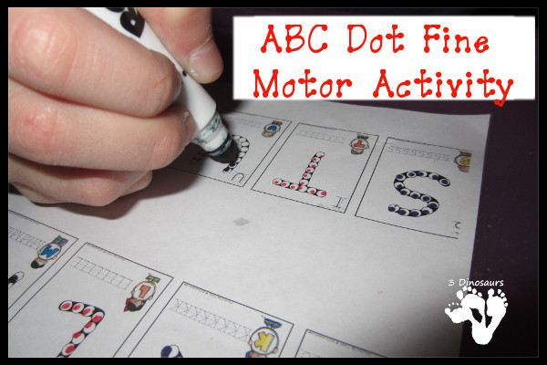 ABC Dot Fine Motor Activity - 3Dinosaurs.com