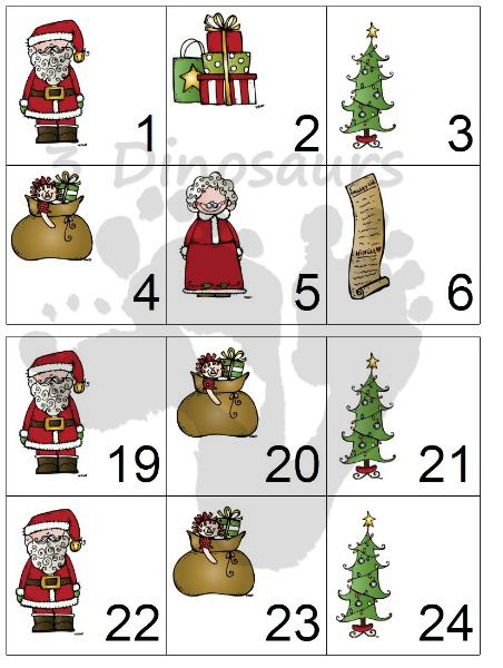 Free 2014 Christmas Calendar Printables: Three different themes: elves, Santa, & Christmas Themes - 3Dinosaurs.com