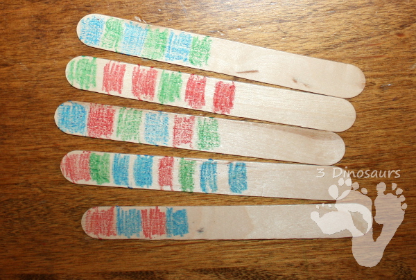 Color Pattern Sticks - 3Dinosaurs.com