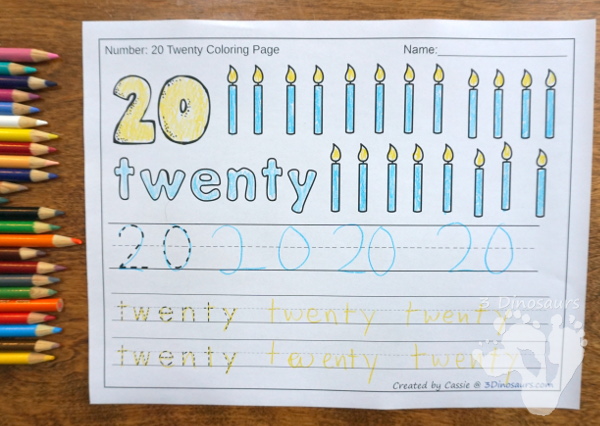 No-Prep Hanukkah Themed Number Color and Trace - easy no-prep printables with a fun Hanukkah theme 44 pages with two options for the numbers tracing or writing $ - 3Dinosaurs.com #noprepprintable #hanukkahprintables #numbersforkids