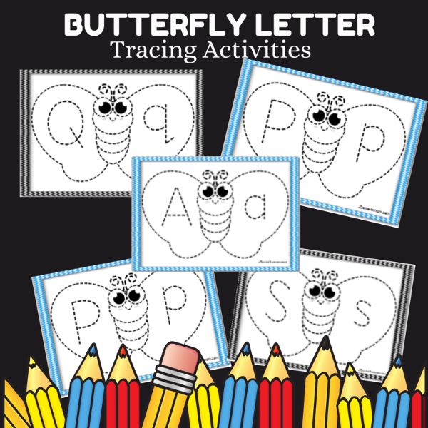 Free Butterfly Letter Tracing Activities Printables