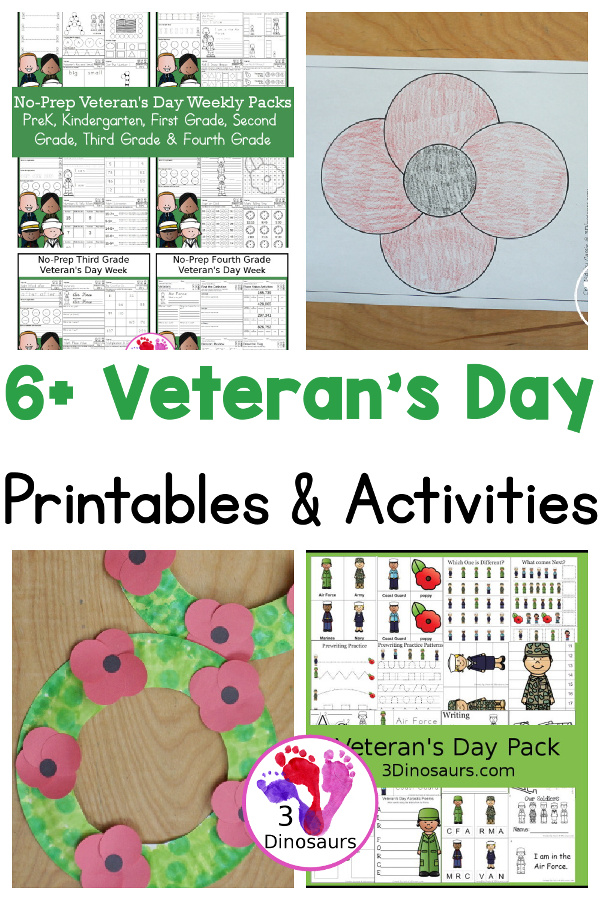 Veteran’s Day Activities & Printables - 3Dinosaurs.com