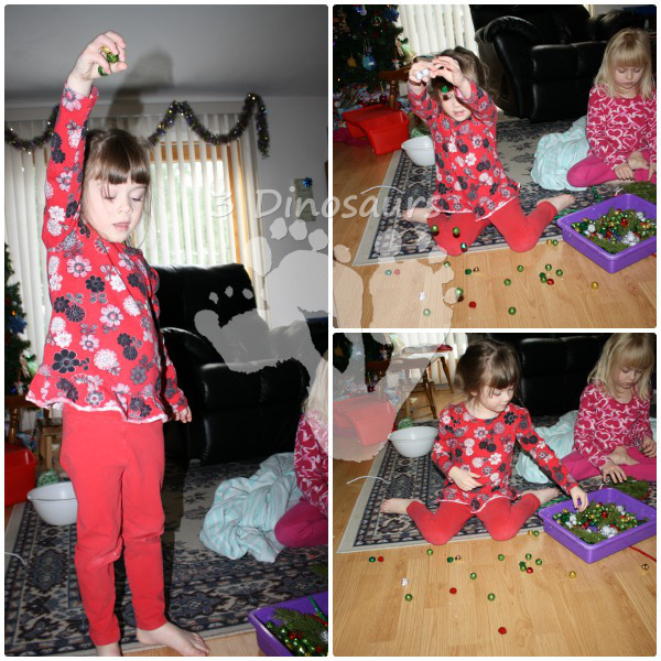 Christmas Sound & Fine Motor Sensory Bin by 3Dinosaurs.com