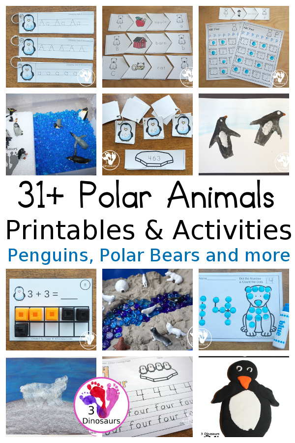 31+ Polar Animals Activities & Printables: Penguins, Arctic & More