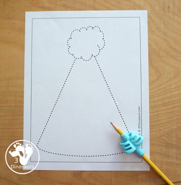 Free Party Hat Fine Motor Mats has 3 fine motor mats. You have a party hat template, a party hat tracing printable, and a party hat dot marker printable.- 3Dinosaurs.com