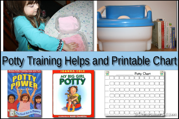 Potty Training Helps and Printable Chart