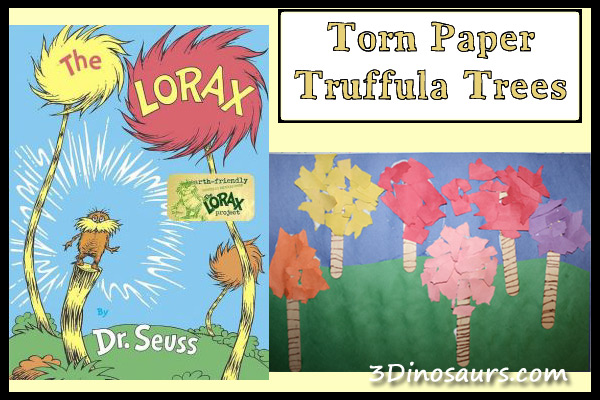 Torn paper Truffula Trees
