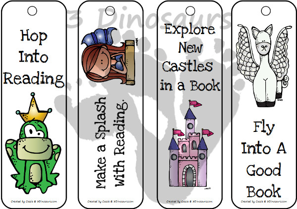 Free Medieval Themed Bookmarks - 12 different bookmarks for kids to use - 3Dinosaurs.com