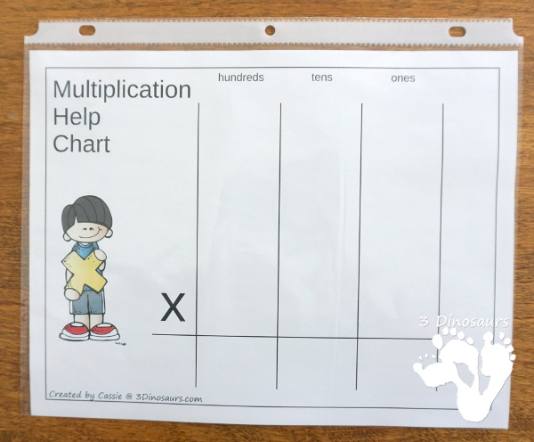 Free Place Value Mats for Multiplication & Division - 3 mats for multiplication and division with different levels of place value. - 3Dinosaurs.com