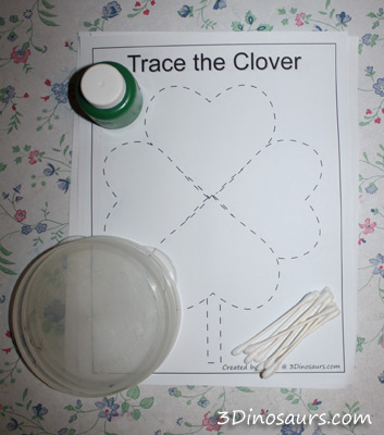 Q-Tip Clover Tracing