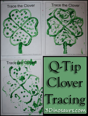 Q-Tip Clover Tracing