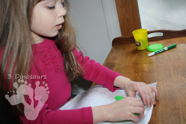 Free Shape Playdough Mat with Tracing Shape & Word - 3Dinosaurs.com