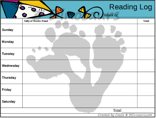 Free Spring Weekly Reading Charts Printable - 3Dinosaurs.com