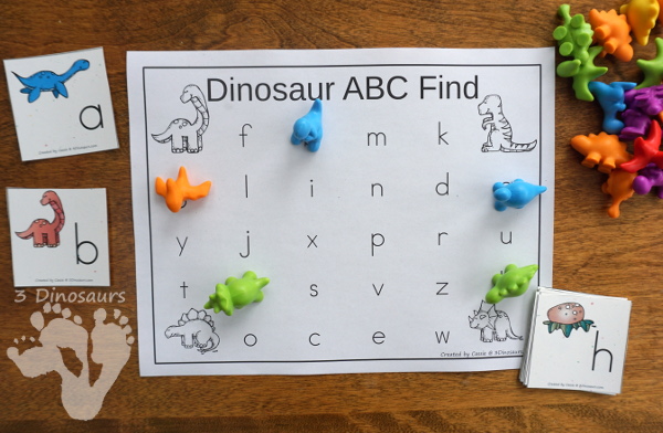 FREE Easy to Use Dinosaur ABC Tracing Center - with uppercase and lowercase options for tracing - 3Dinosaurs.com