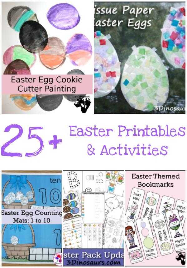 Easter Themed Printables and Activities - 3Dinosaurs.com