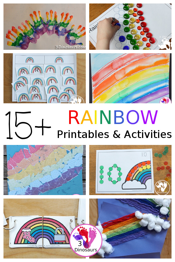 Rainbow Printables & Activities on 3Dinosaurs.com