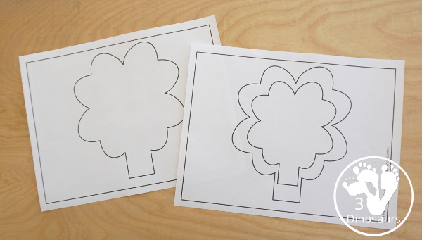 Free Clover Fine Motor Printables - you have a clover mat, playdough mat, tracing mat and dot marker mat to do fine motor activity - 3Dinosaurs.com