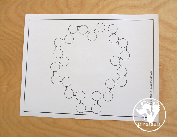 Free Clover Fine Motor Printables - you have a clover mat, playdough mat, tracing mat and dot marker mat to do fine motor activity - 3Dinosaurs.com