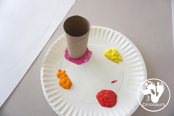 Paper Roll Painted Easter Eggs - a fun easter craft that kids can do that is simple and easy to set up with paper, paints and paper rolls - 3Dinosaurs.com