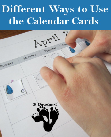 Different Ways to Use the Calendar Cards - 3Dinosaurs.com