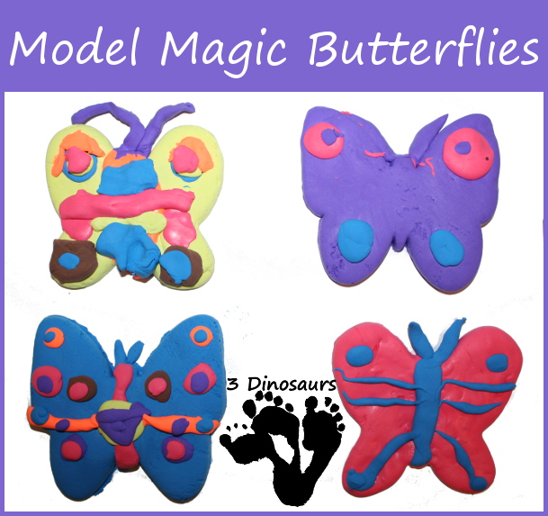 Model Magic Butterflies - 3Dinosaurs.com