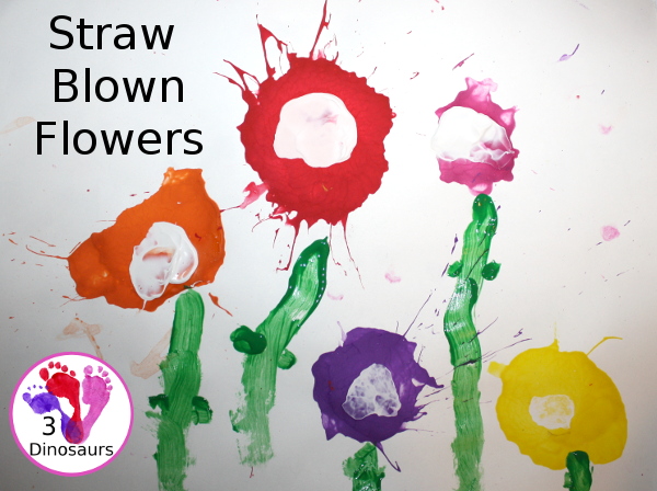Straw Blown Flowers - 3Dinosaurs.com