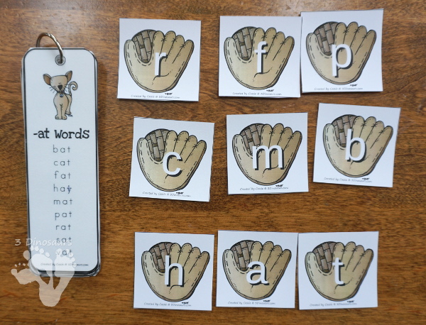 Free Hands-On Baseball ABC Matching Cards - uppercase and lowercase matching cards with a glove and ball theme - 3Dinosaurs.com