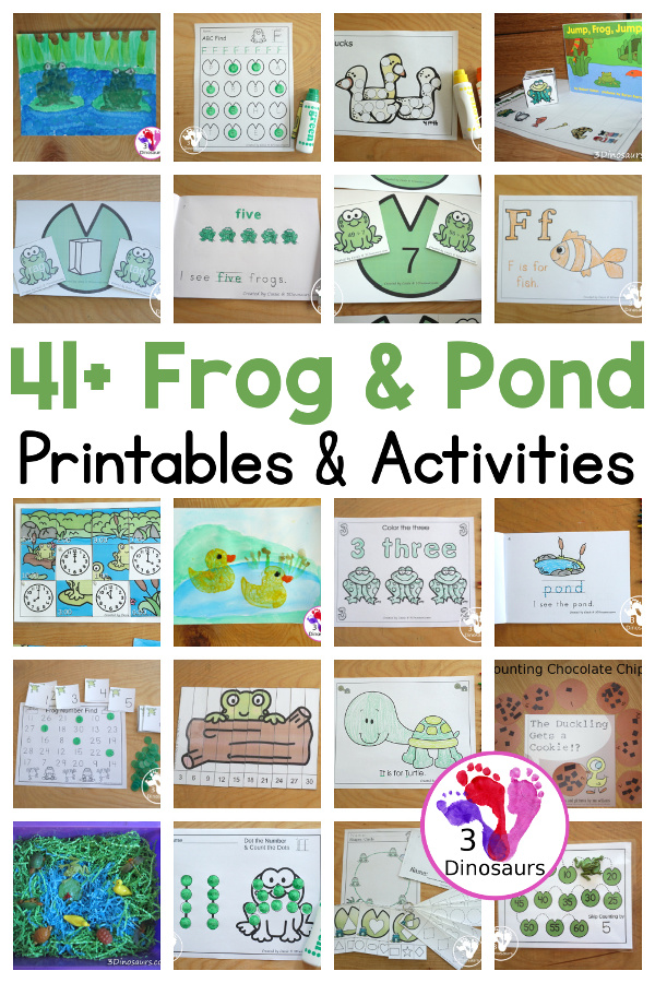 Pond & Frog Activities & Printables - 3Dinosaurs.com