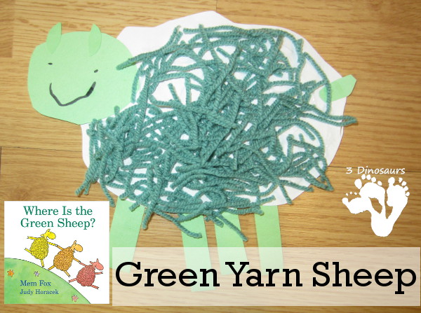 Green Yarn Sheep - Where is the Green Sheep? - 3Dinosaurs.com