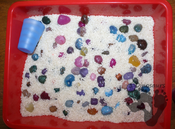 Rock & Rice Sensory Bin - 3Dinosaurs.com