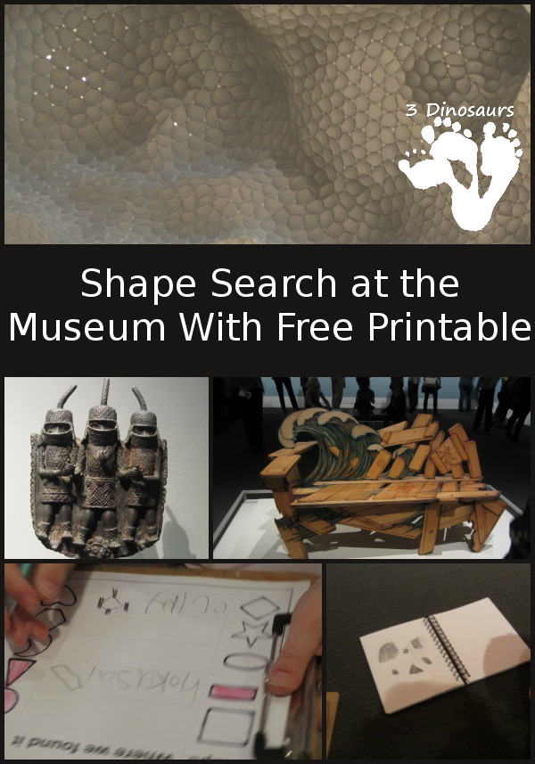 Museum Shape Search with Free Printable - 3Dinosaurs.com