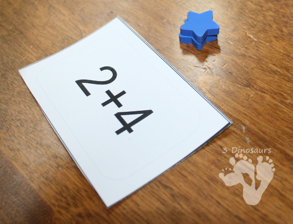 Hands-On Adding with Flashcards and Erasers - 3Dinosaurs.com