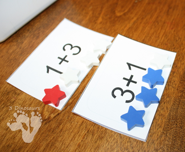 Hands-On Adding with Flashcards and Erasers - 3Dinosaurs.com