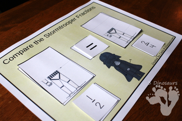 Free Star Wars Math: Comparing Stormtrooper Fractions - 3Dinosaurs.com