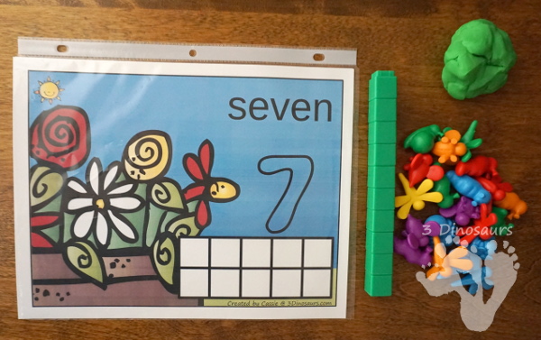 Free Hands-On Bug Themed Counting Mats: 1 to 10 - 10 different mats with two options for bugs and insects - 3Dinosaurs.com